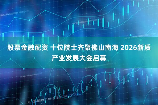股票金融配资 十位院士齐聚佛山南海 2026新质产业发展大会启幕